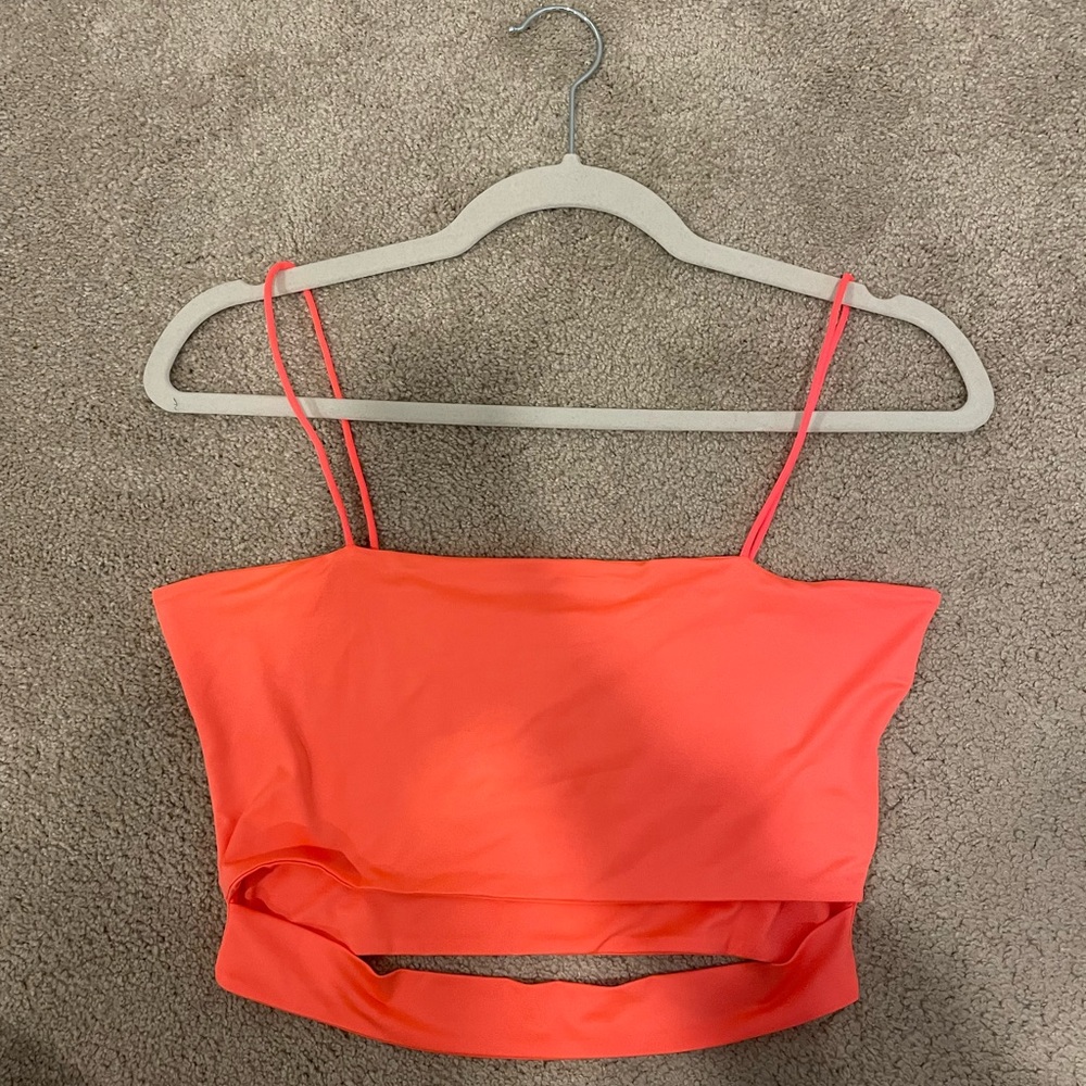 NWOT shein pink party cut out top